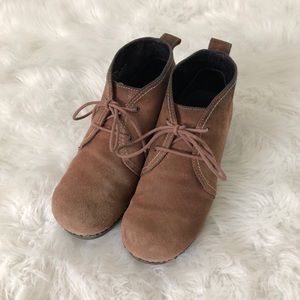 Dansko Lucille Nubuck Wedge Ankle Boots